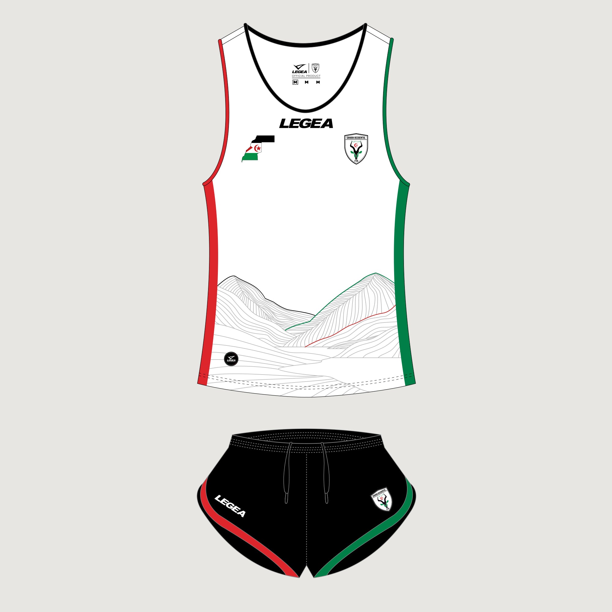 Kit Blanc de Basketball Saharaui