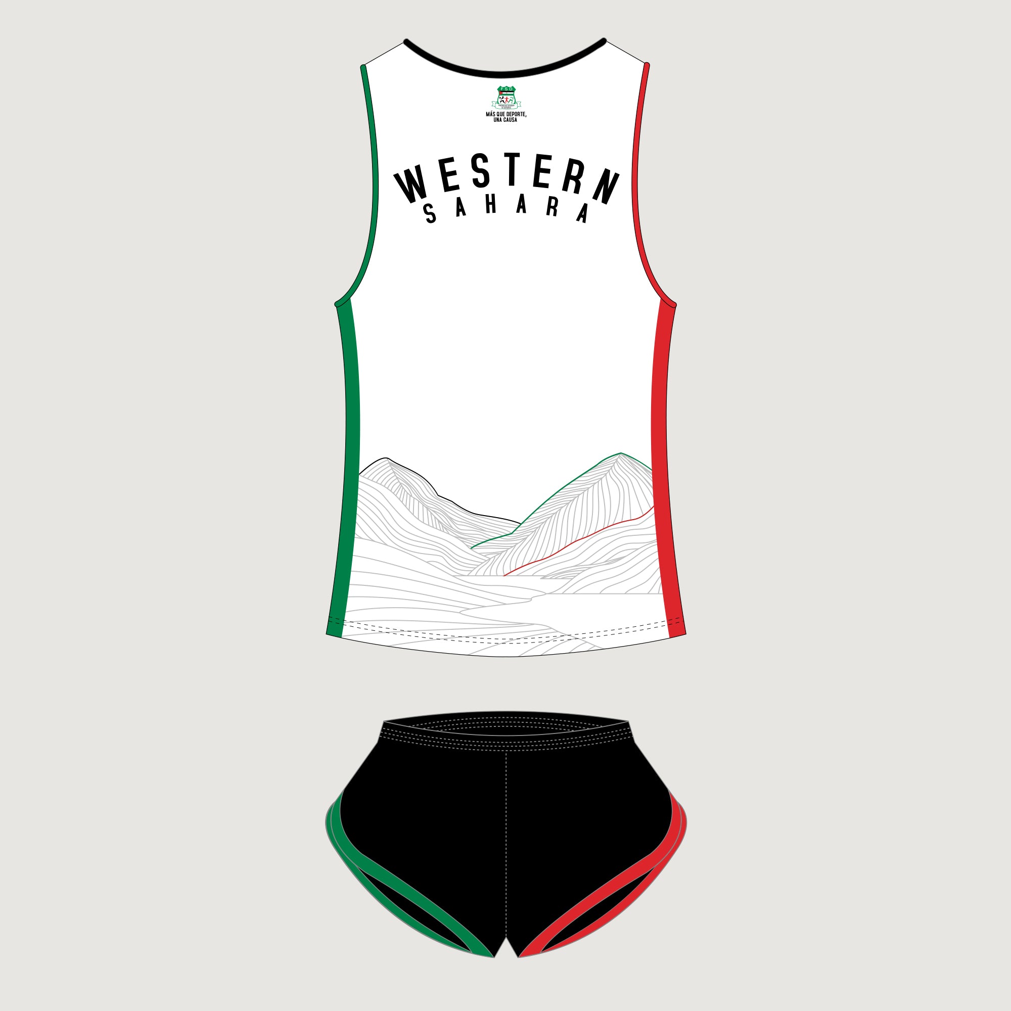 Kit Blanc de Basketball Saharaui