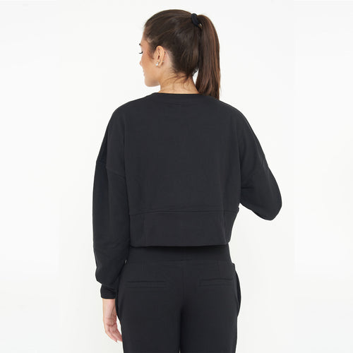 Felpa girocollo in cotone F-Essence - Nero - XL