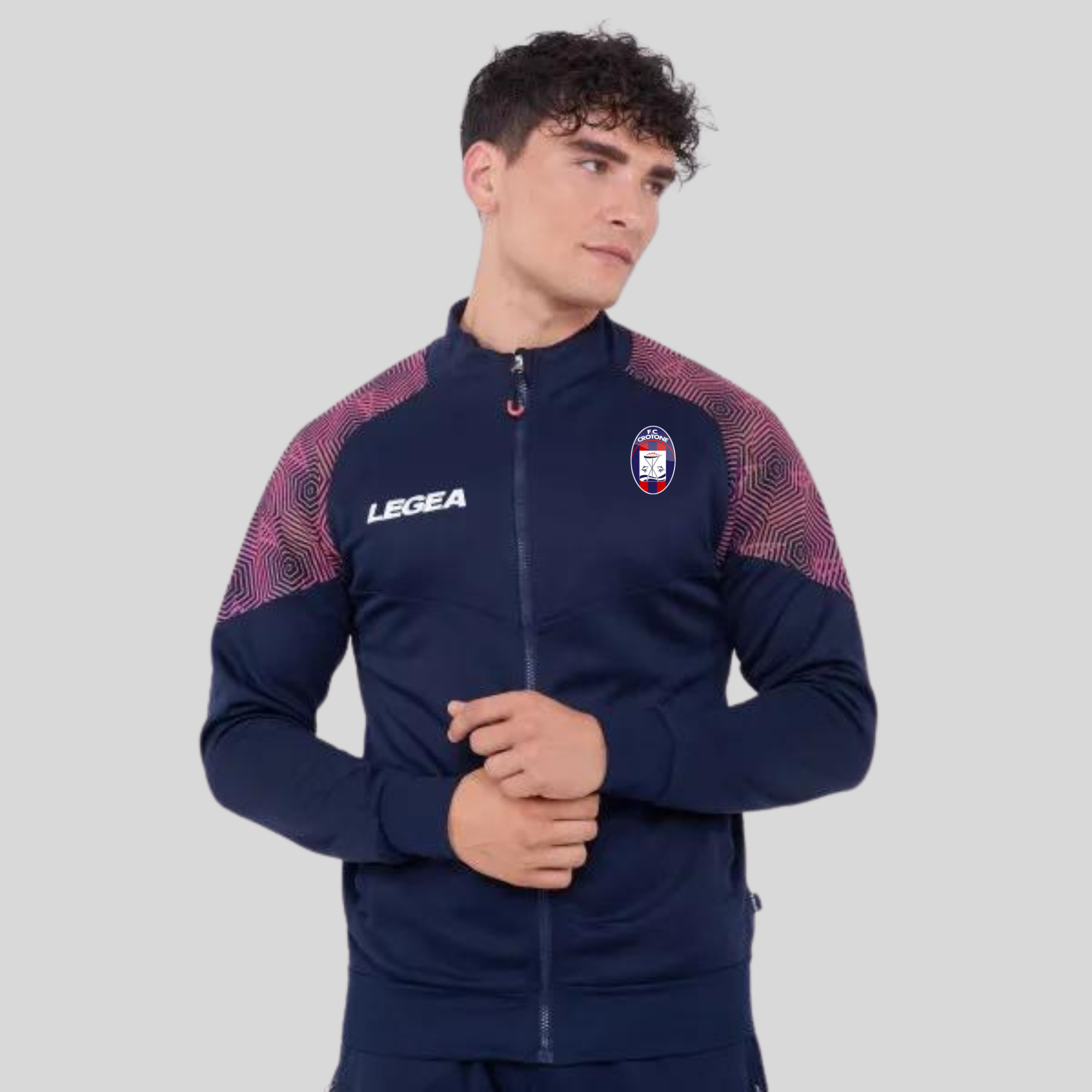 Giacca con zip e dettagli iridescenti-F.C. Crotone