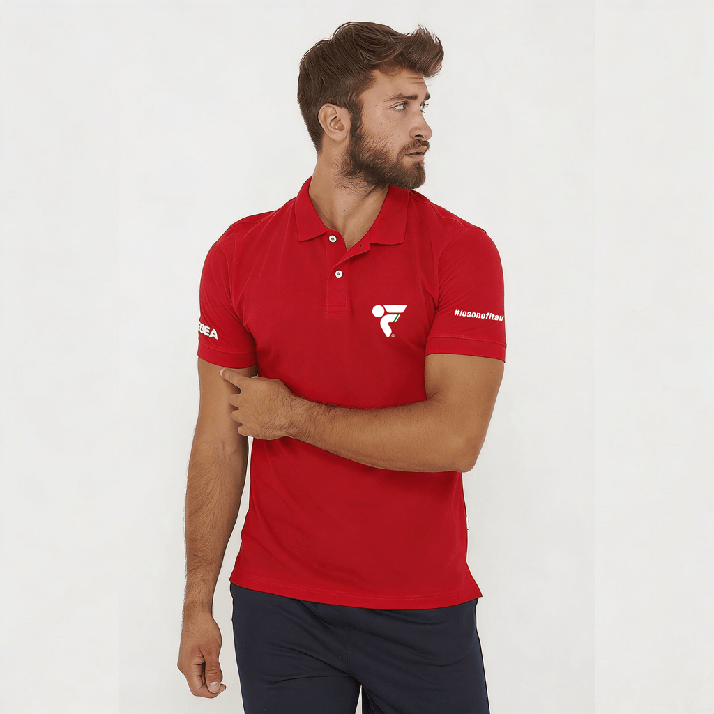 Polo de algodón rojo - Entallado