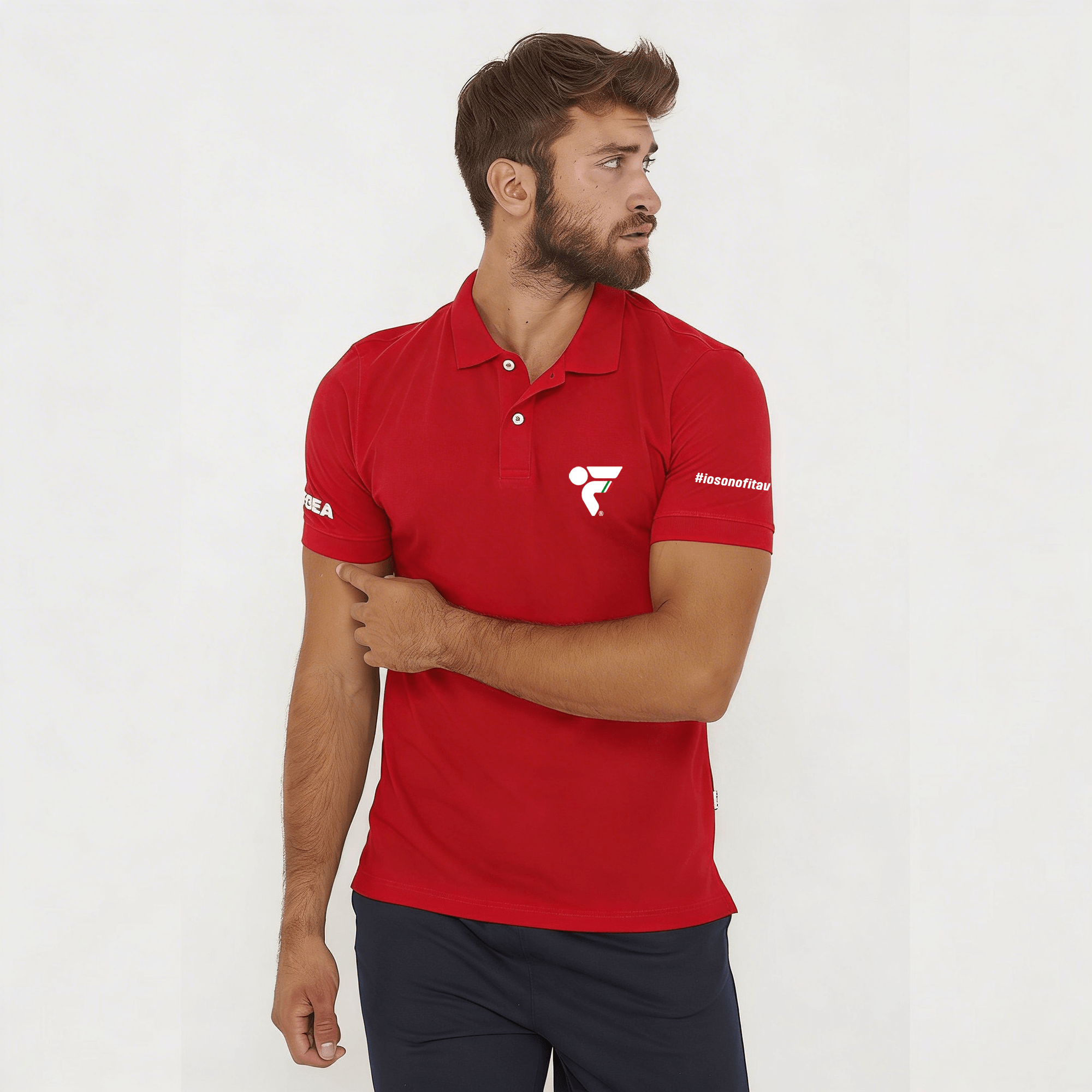 Polo en coton rouge - Fitav
