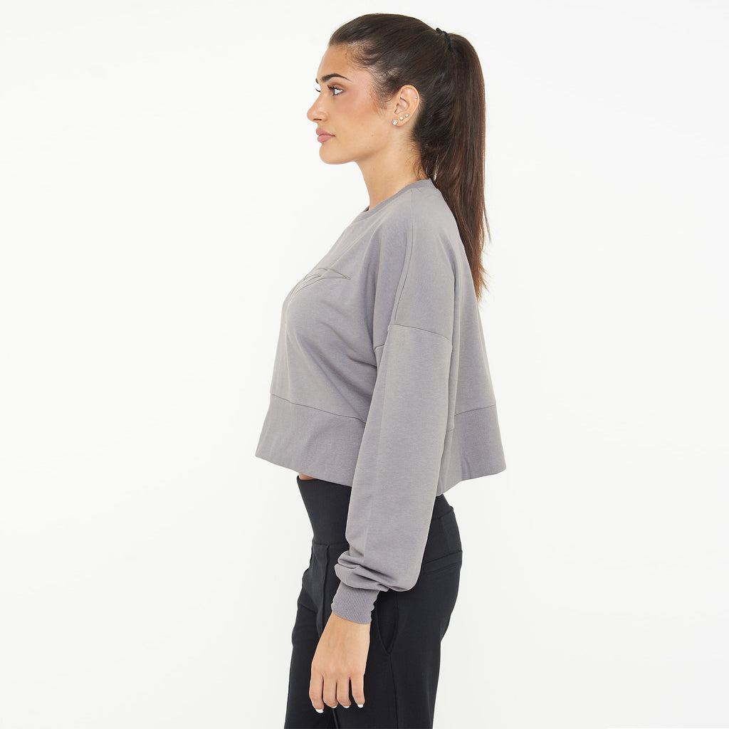 Felpa girocollo in cotone F-Essence