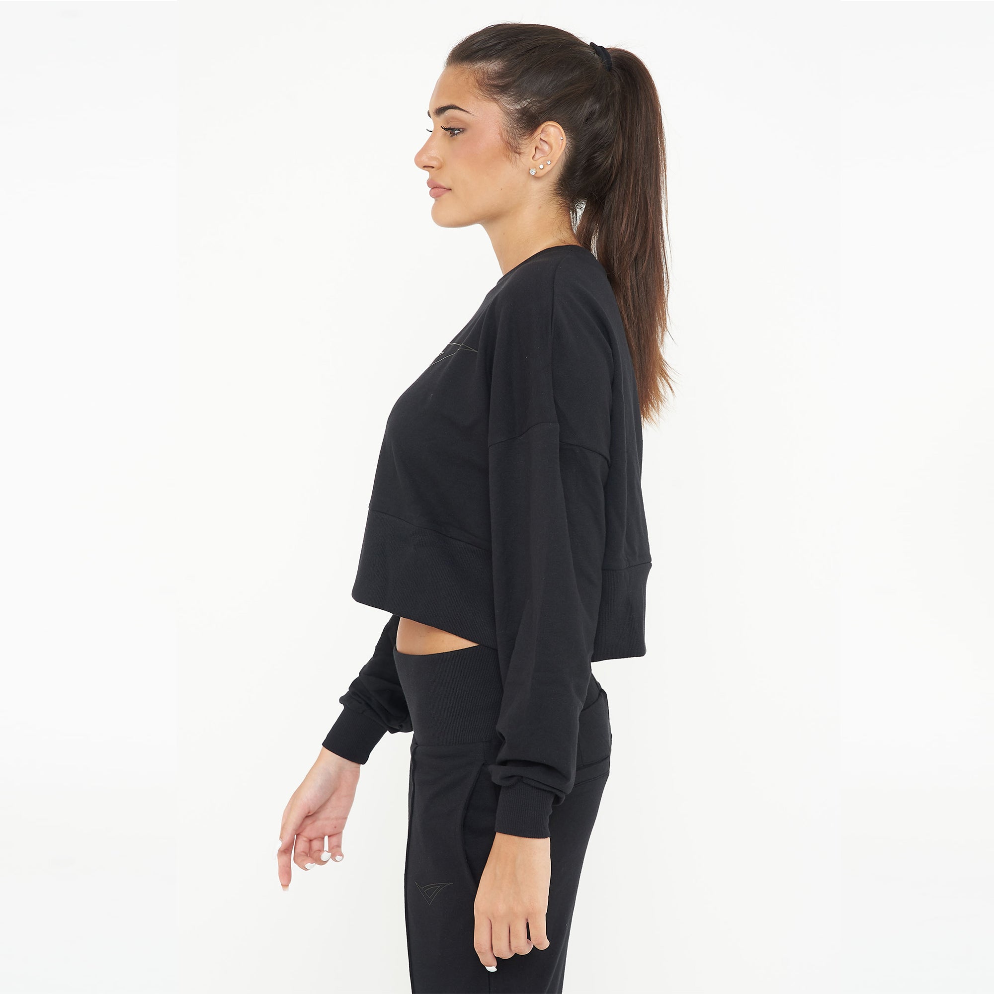 Felpa girocollo in cotone F-Essence
