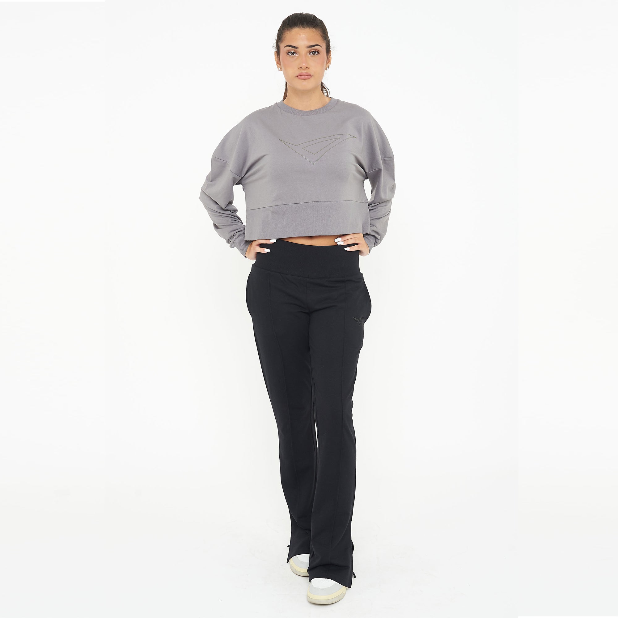 Felpa girocollo in cotone F-Essence