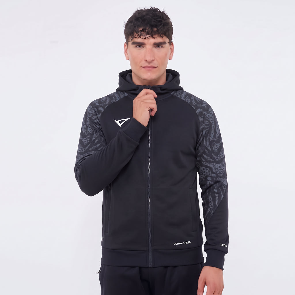 Giacca con zip intera e cappuccio Edimburgo | Nero | L