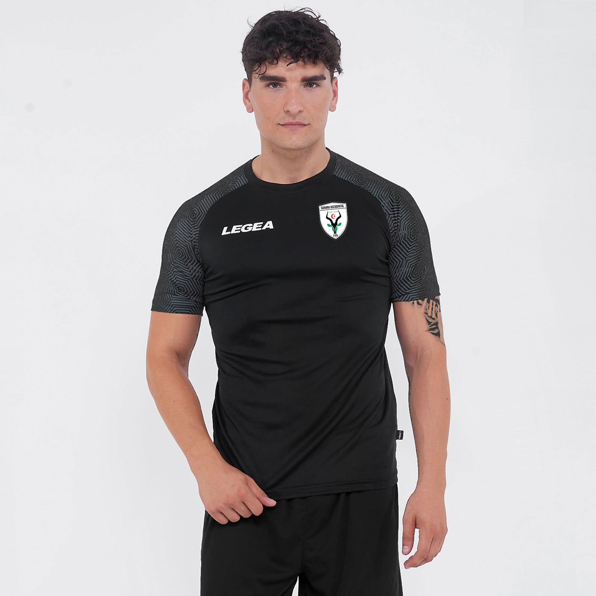 Camiseta de cuello redondo con detalles iridiscentes - Saharaui