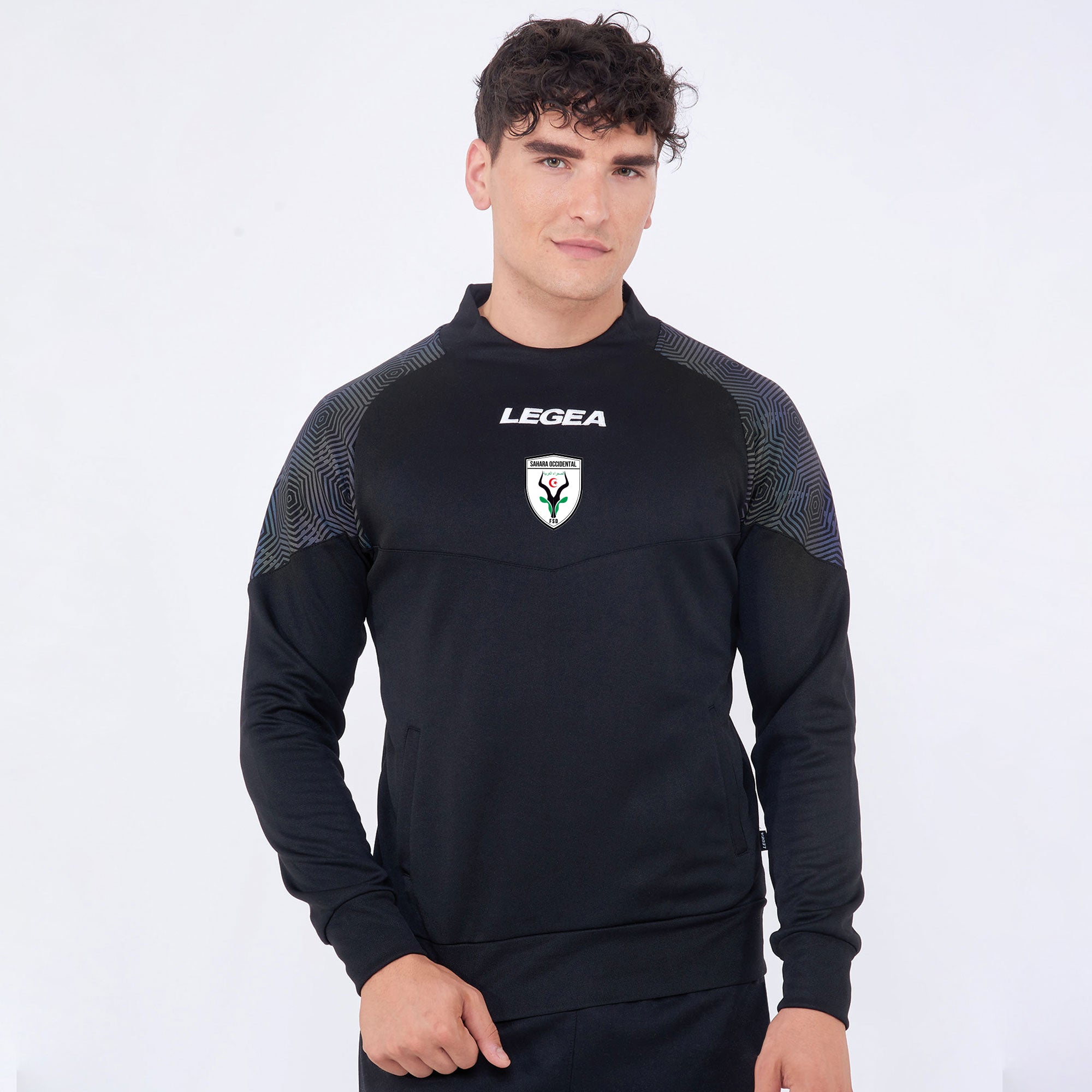 Sudadera de cuello alto con detalles iridiscentes - Saharaui