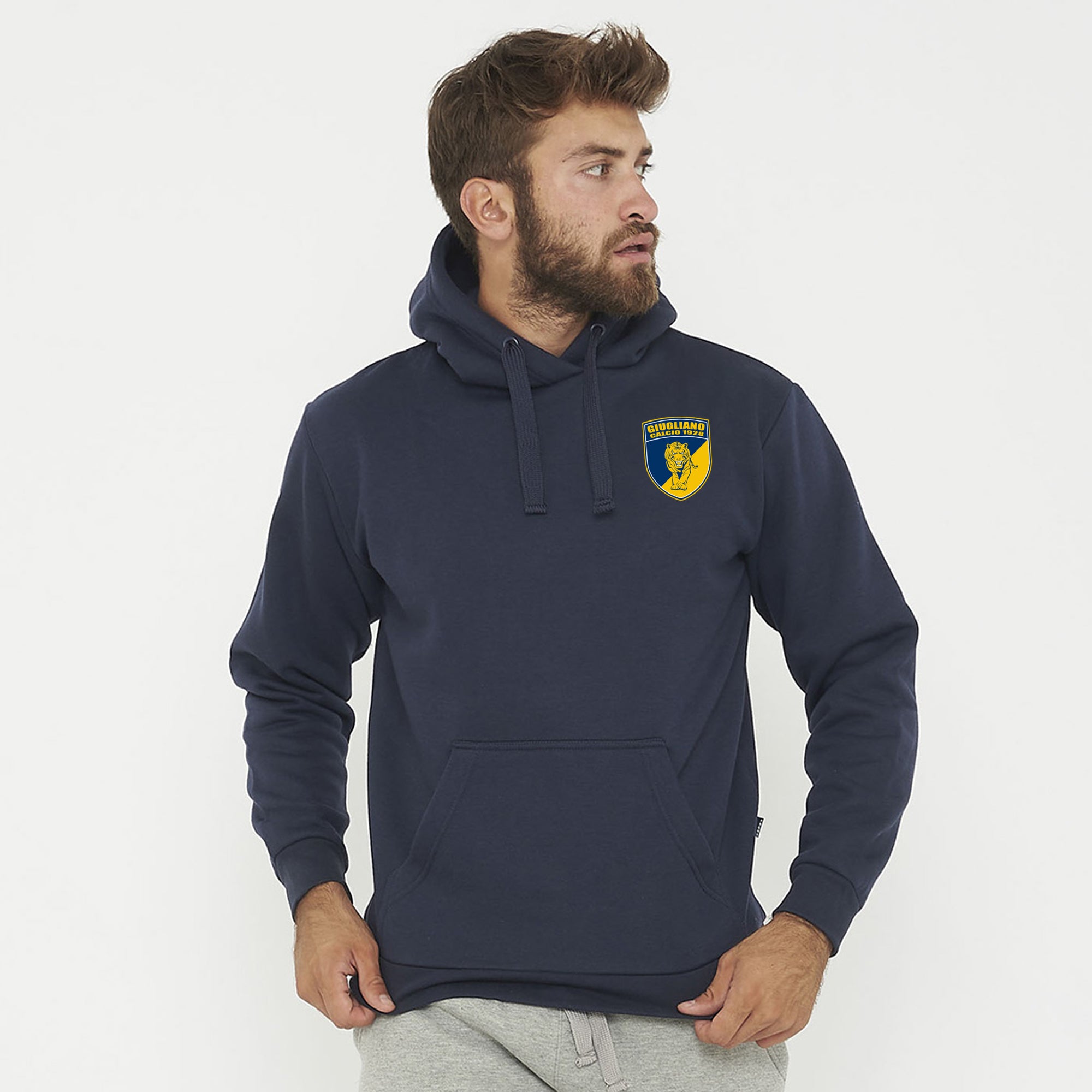 Felpa con cappuccio blu - Giugliano Calcio