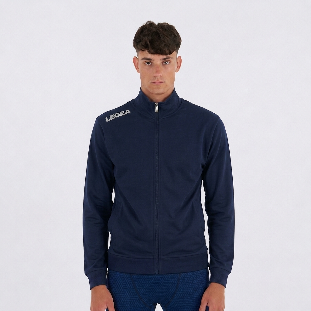 Felpa in cotone con zip e tasche Tyrel