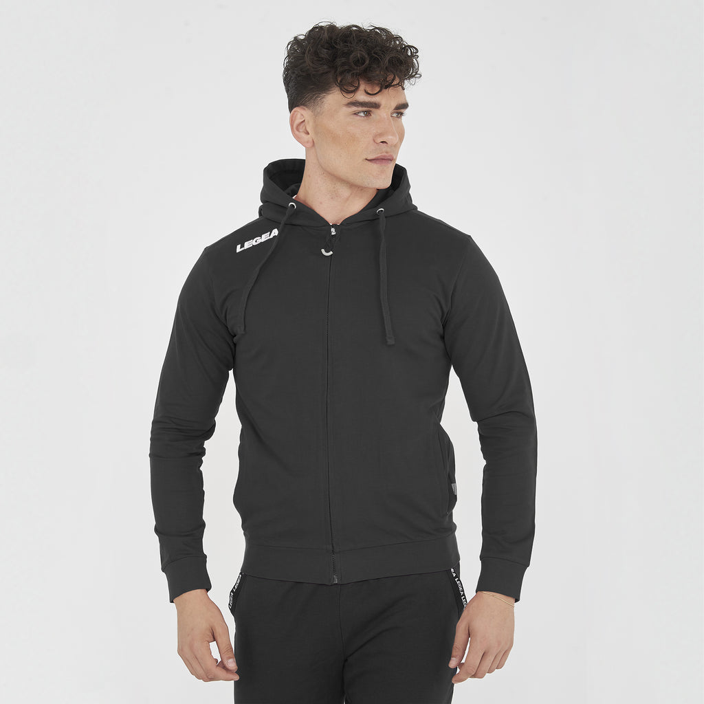 Felpa con zip e cappuccio in french terry Farel