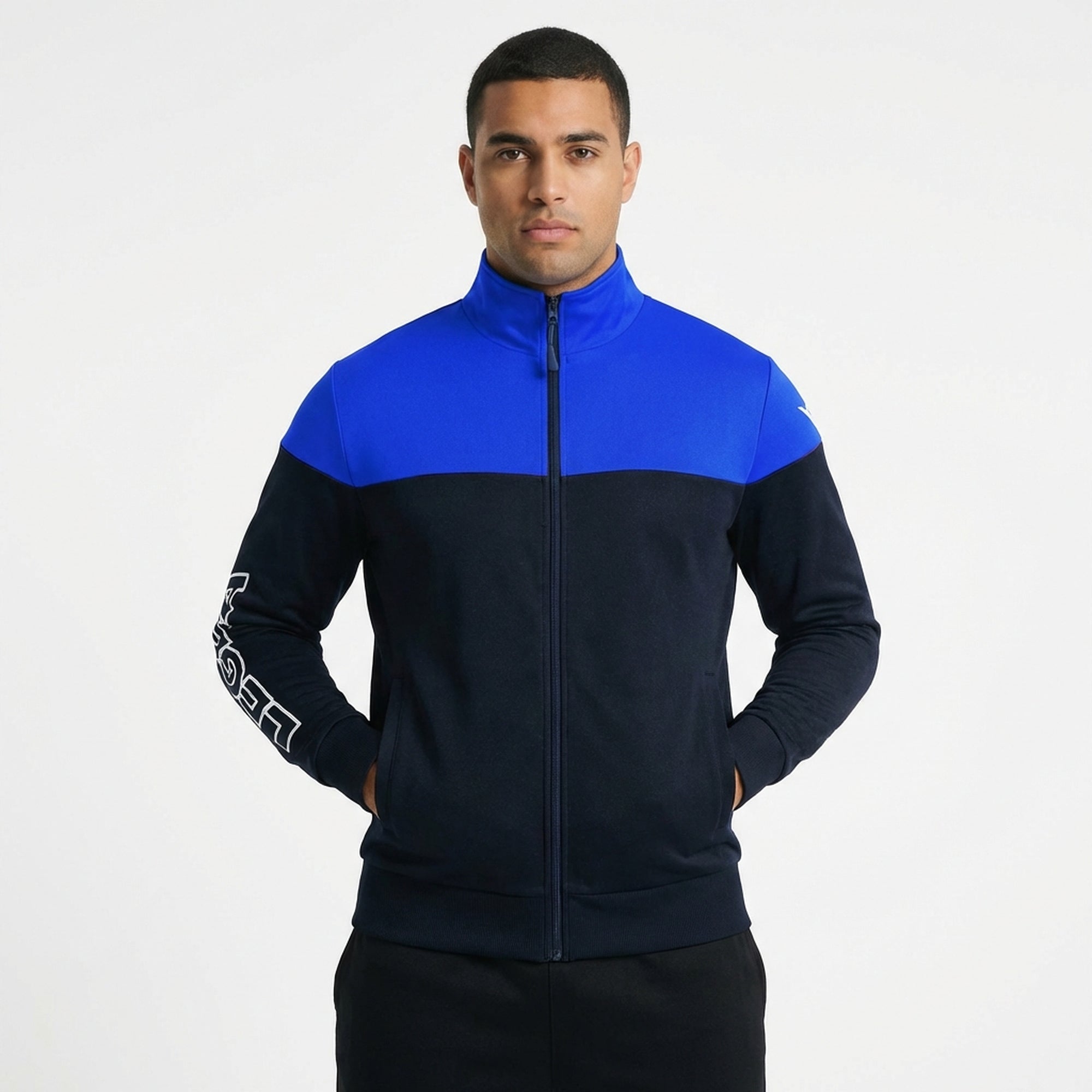 Sportjakke i to farver med lynlås Ontario - oversized