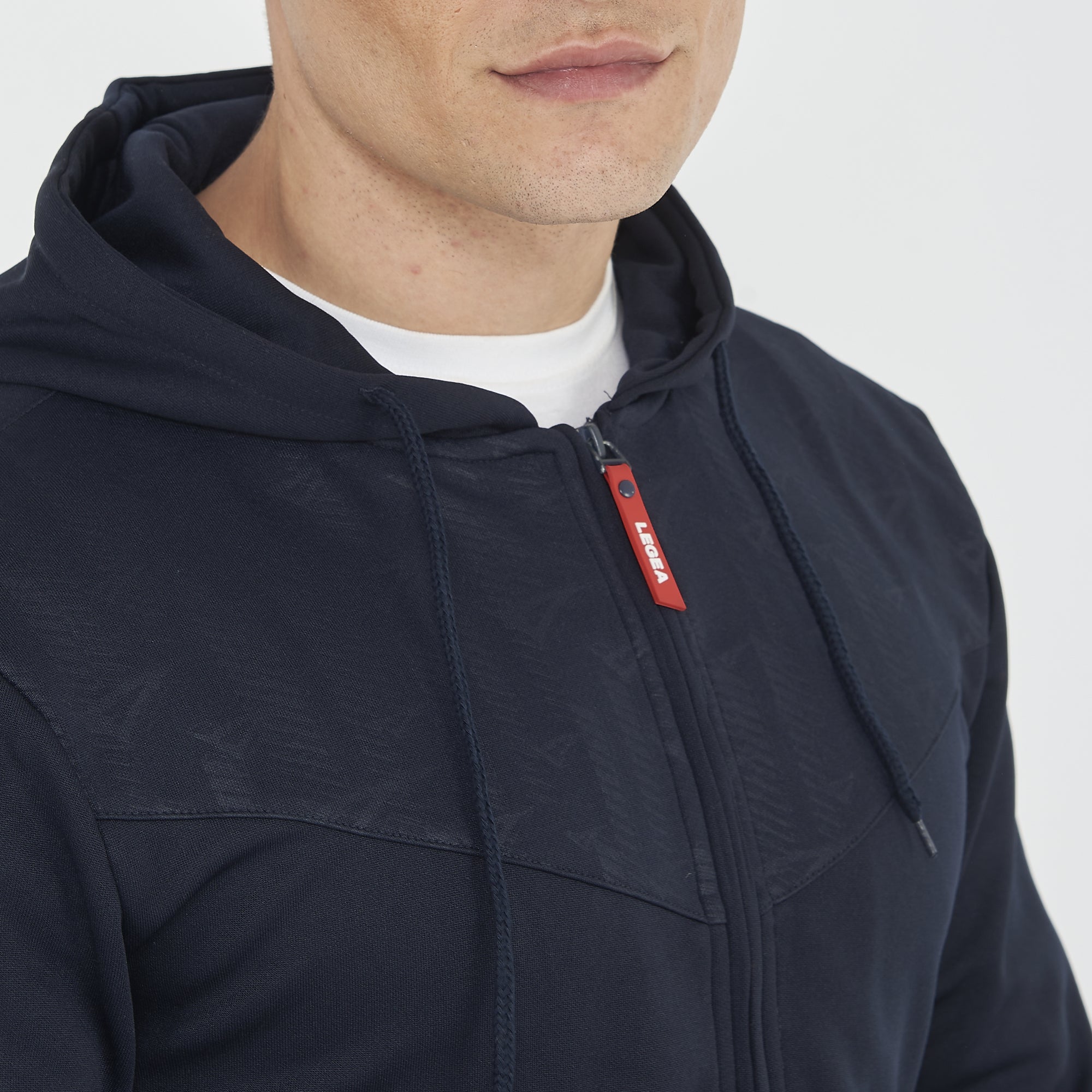 Felpa leggera con zip e cappuccio Saburo