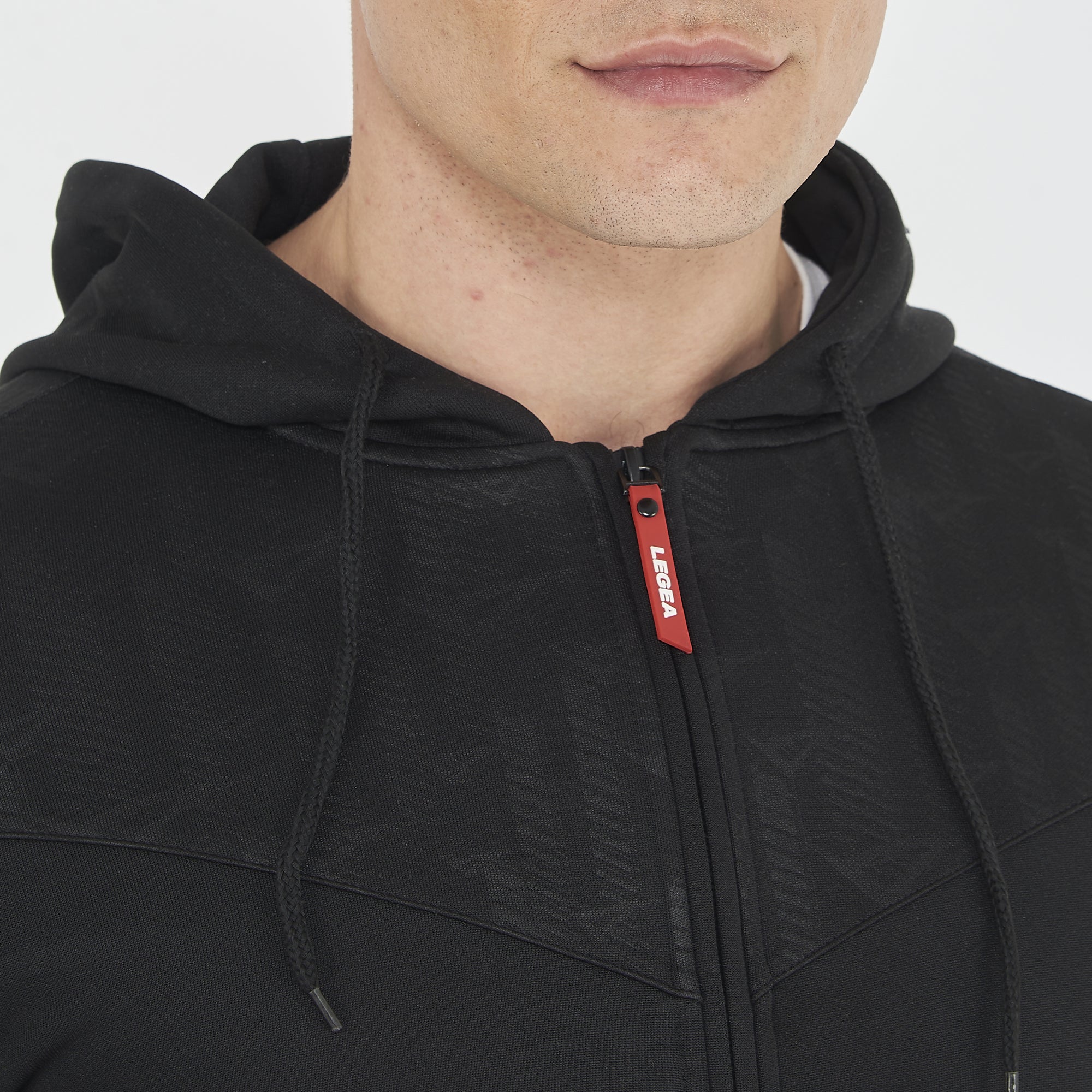 Felpa leggera con zip e cappuccio Saburo