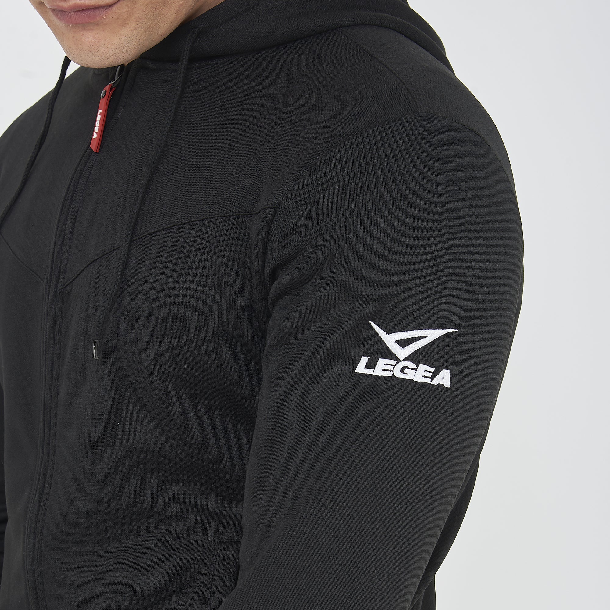 Felpa leggera con zip e cappuccio Saburo