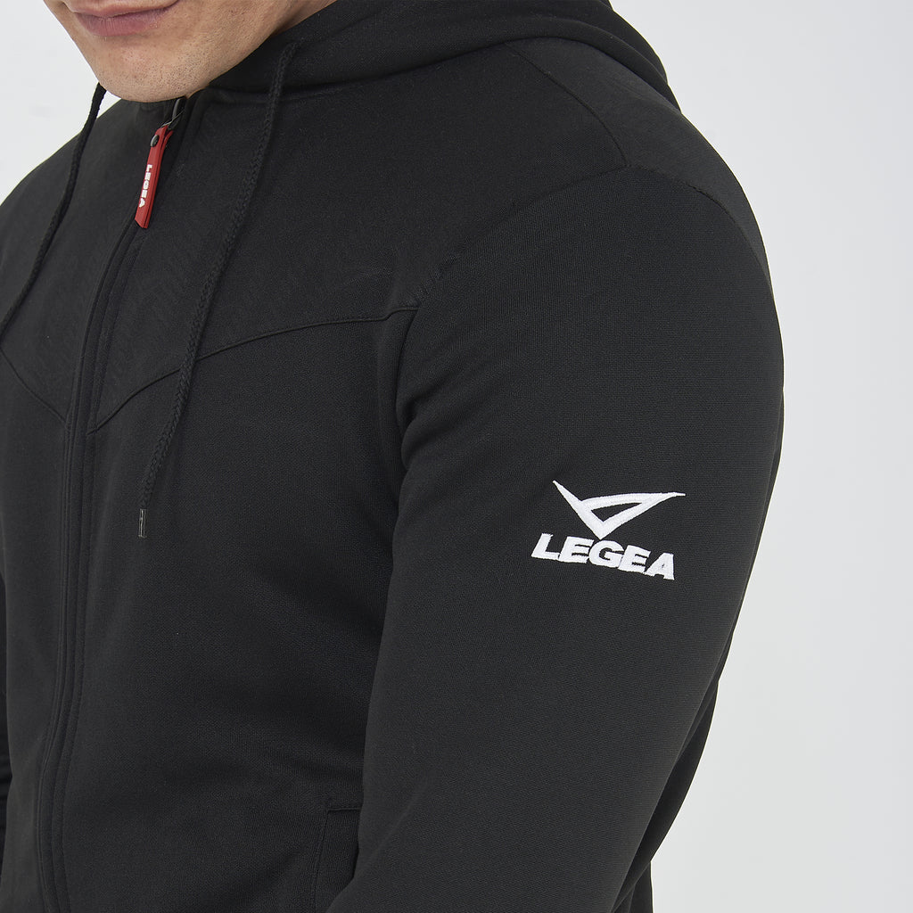 Felpa leggera con zip e cappuccio Saburo