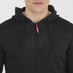 Felpa leggera con zip e cappuccio Saburo