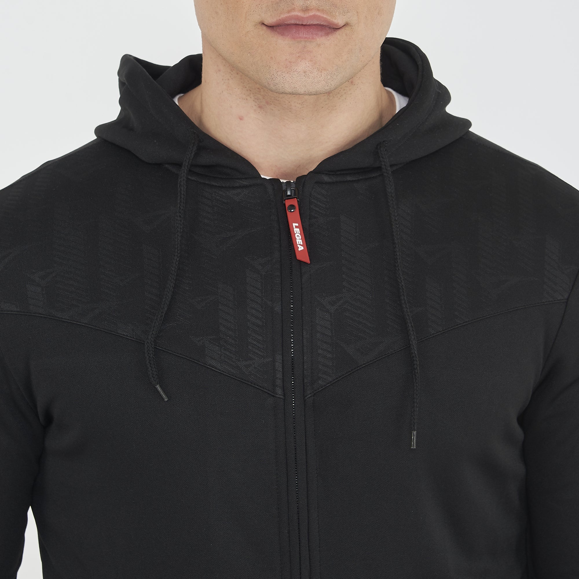 Felpa leggera con zip e cappuccio Saburo