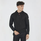 Felpa leggera con zip e cappuccio Saburo