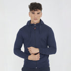 Giacca con zip e cappuccio in cotone Maya - oversize