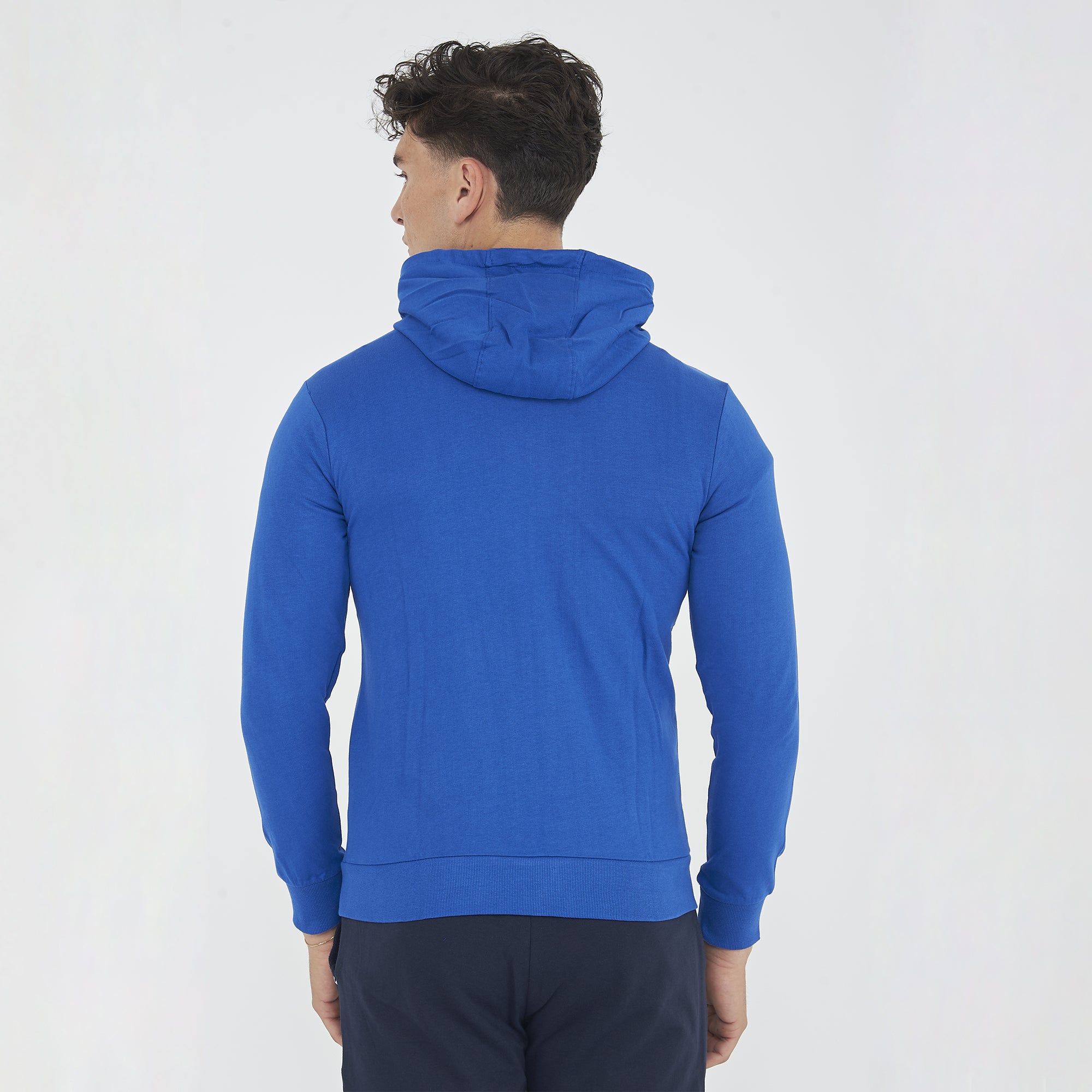 Felpa leggera in cotone con zip e cappuccio Raya