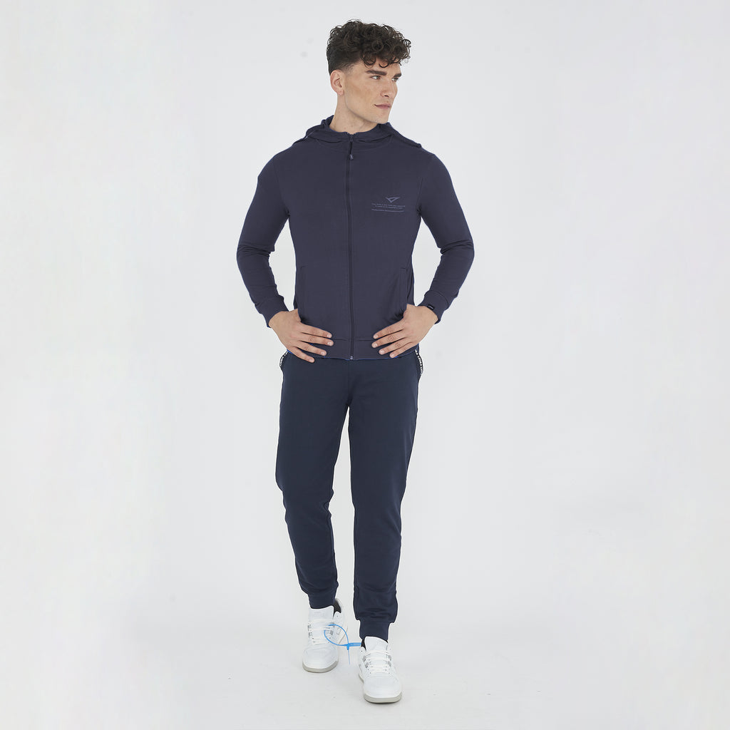 Felpa leggera in cotone con zip e cappuccio Raya