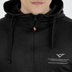 Felpa leggera in cotone con zip e cappuccio Raya