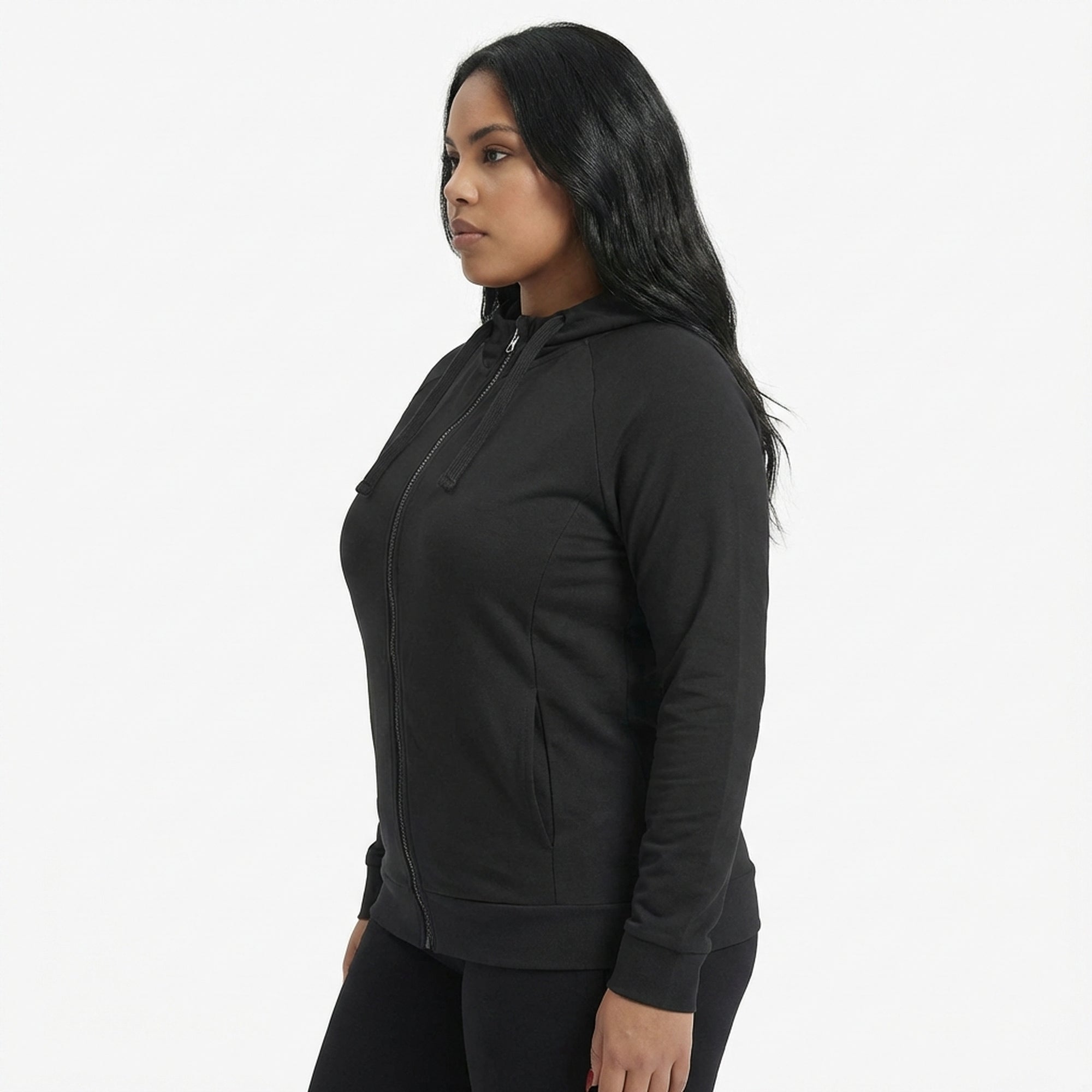 Let jakke med letvægts-lynlås og hætte Dair - oversized