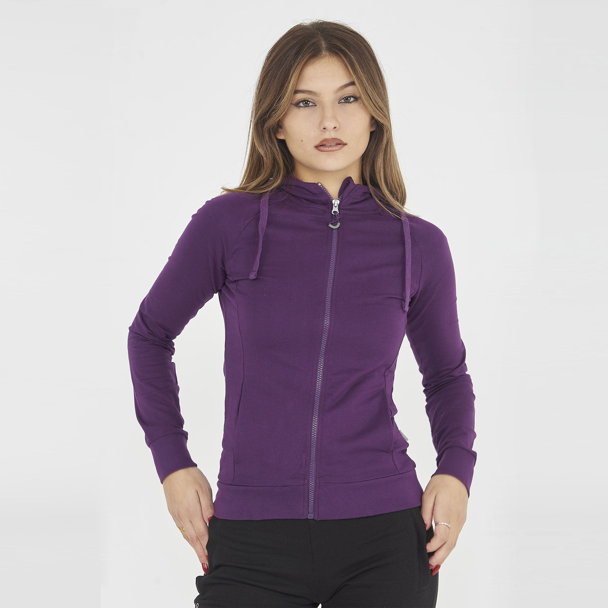 Giacca sportiva leggera con zip e cappuccio Dair