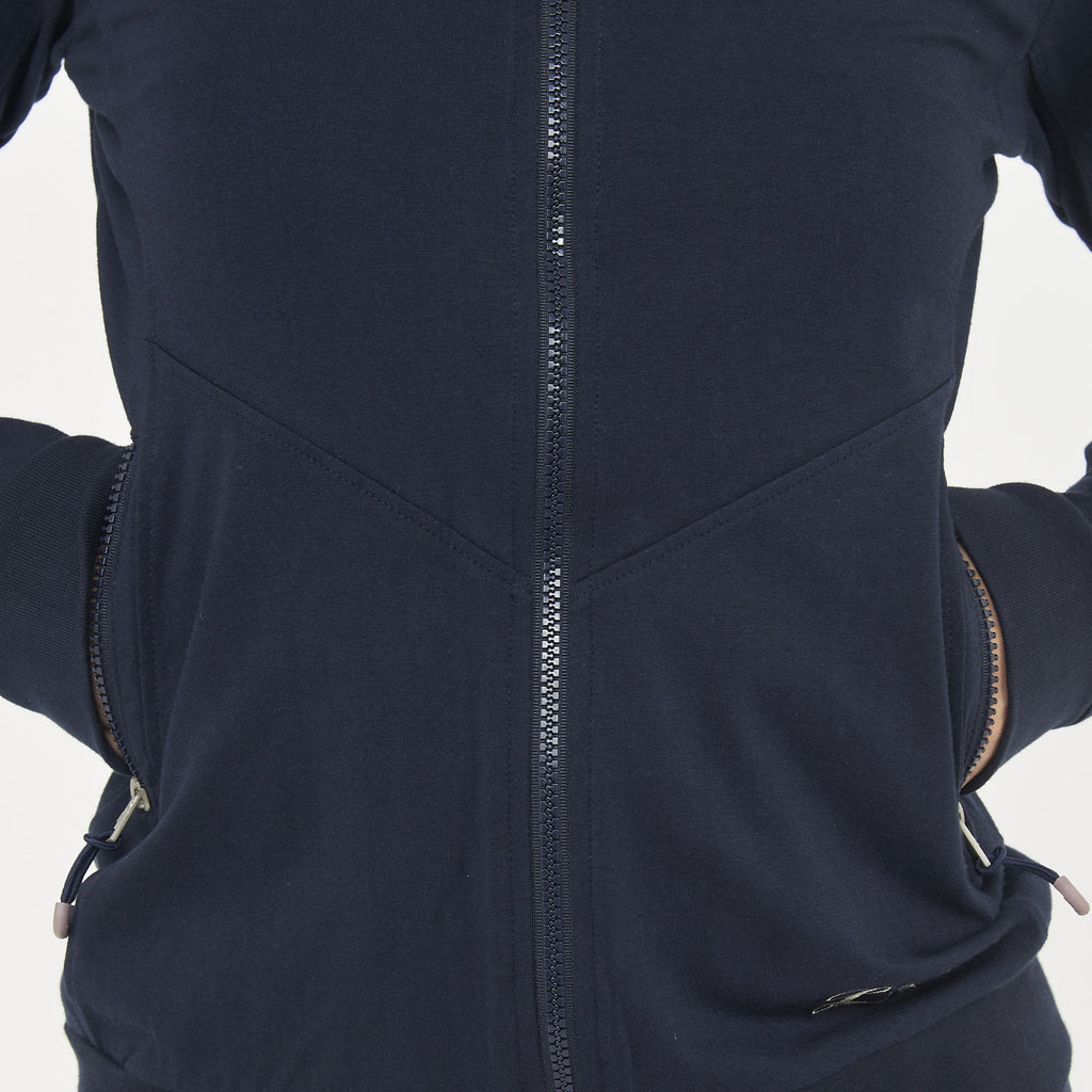 Felpa leggera con zip e cappuccio Layca