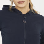 Felpa leggera con zip e cappuccio Layca