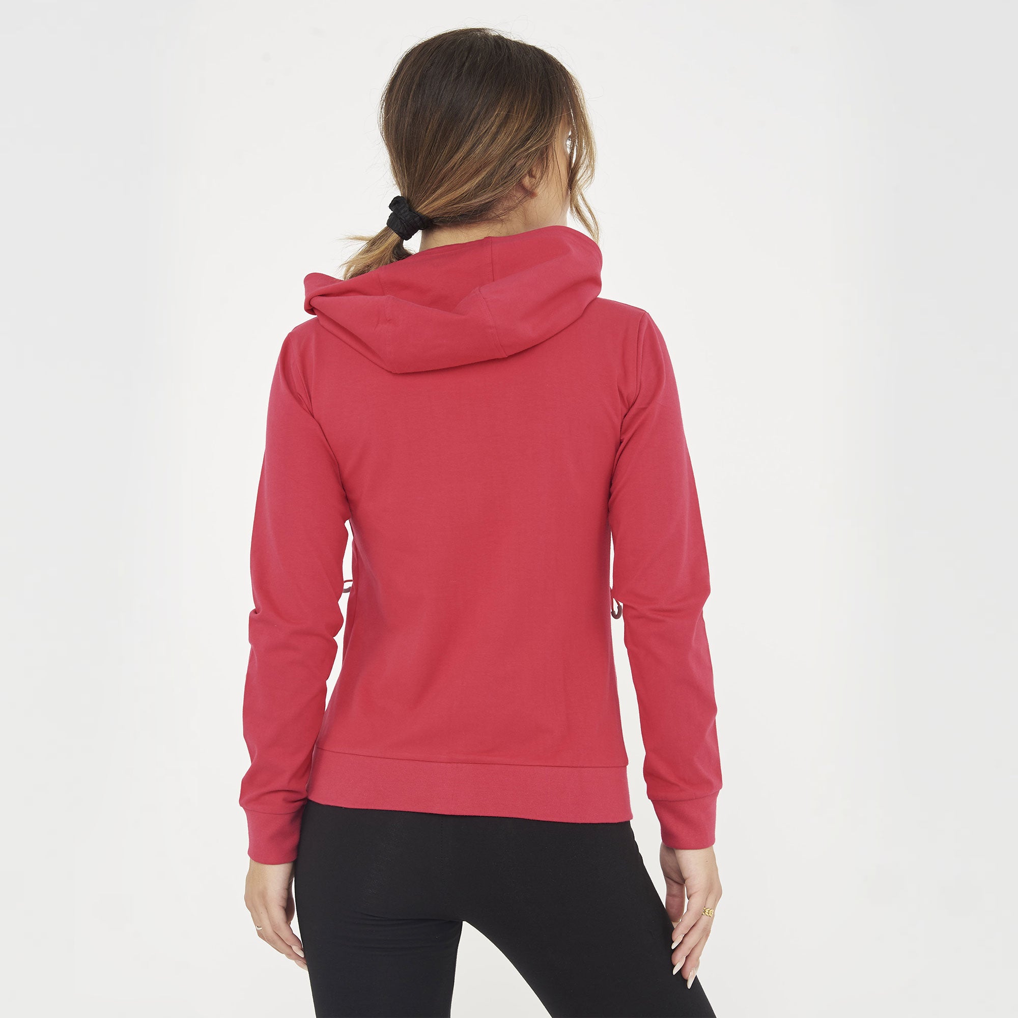 Felpa leggera con zip e cappuccio Layca