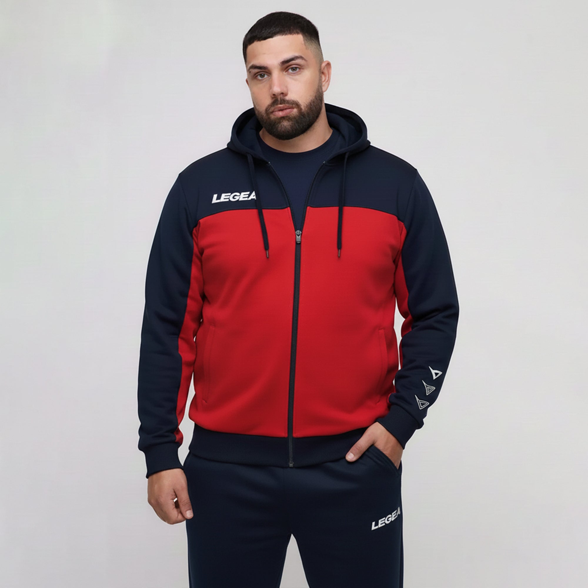 Giacca sportiva con zip e cappuccio Flex - oversize