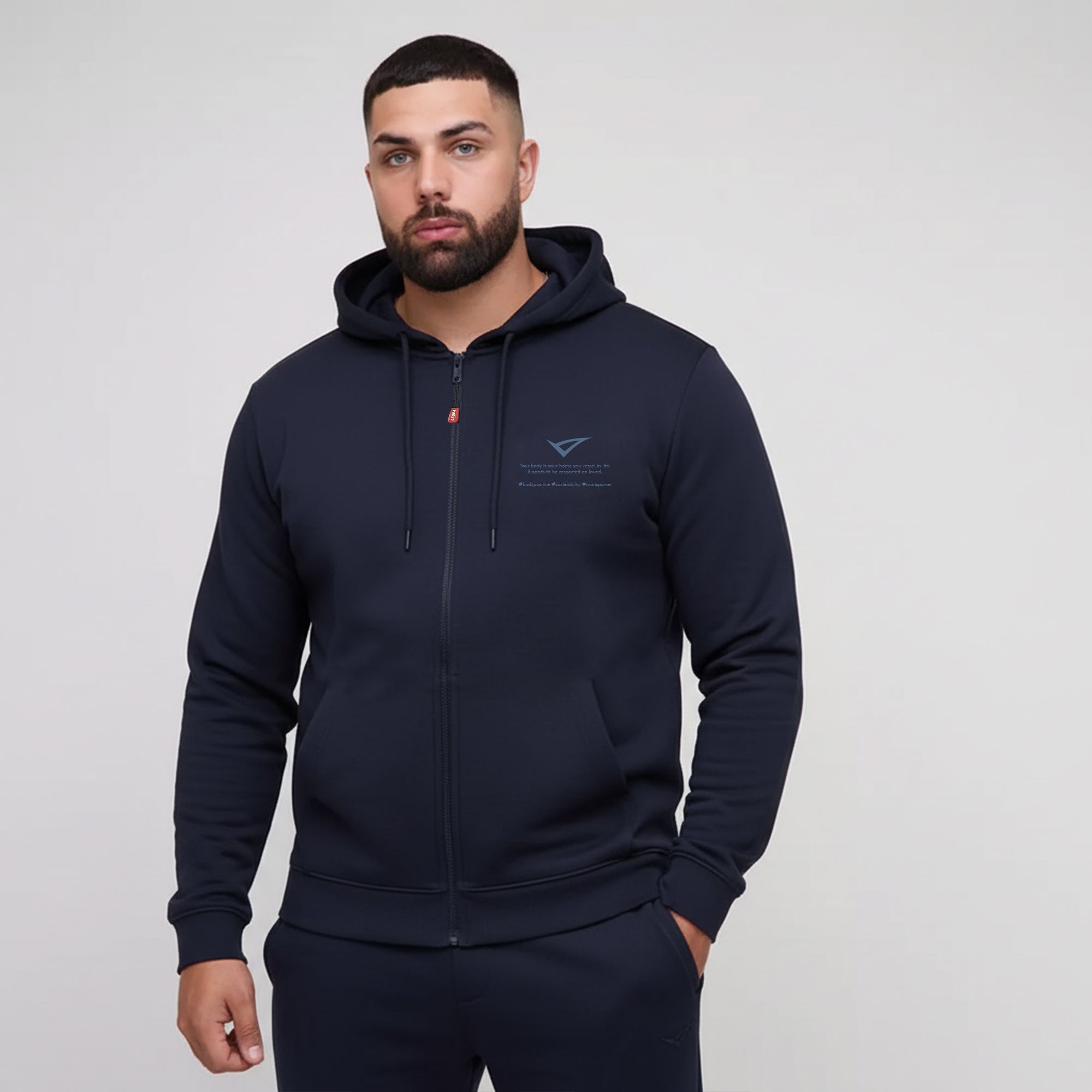 Giacca con zip e cappuccio in cotone Maya - oversize