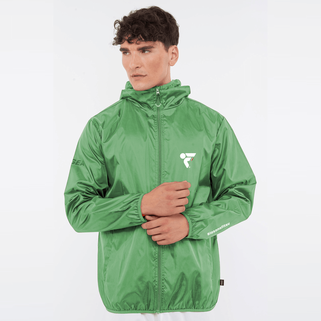 Chaqueta impermeable verde - Fitav