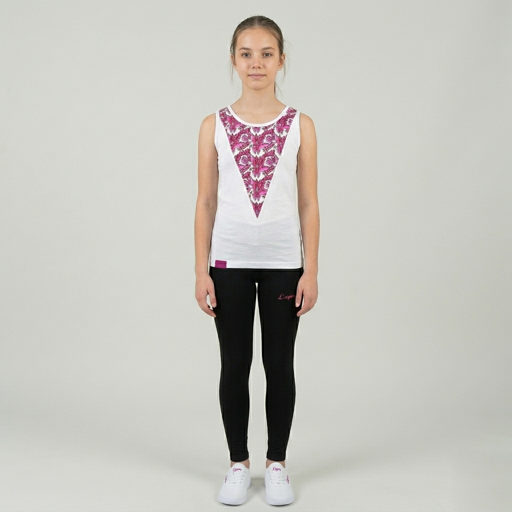 Conjunto de camiseta de tirantes de algodón Jasinda para niña (tallas pequeñas)