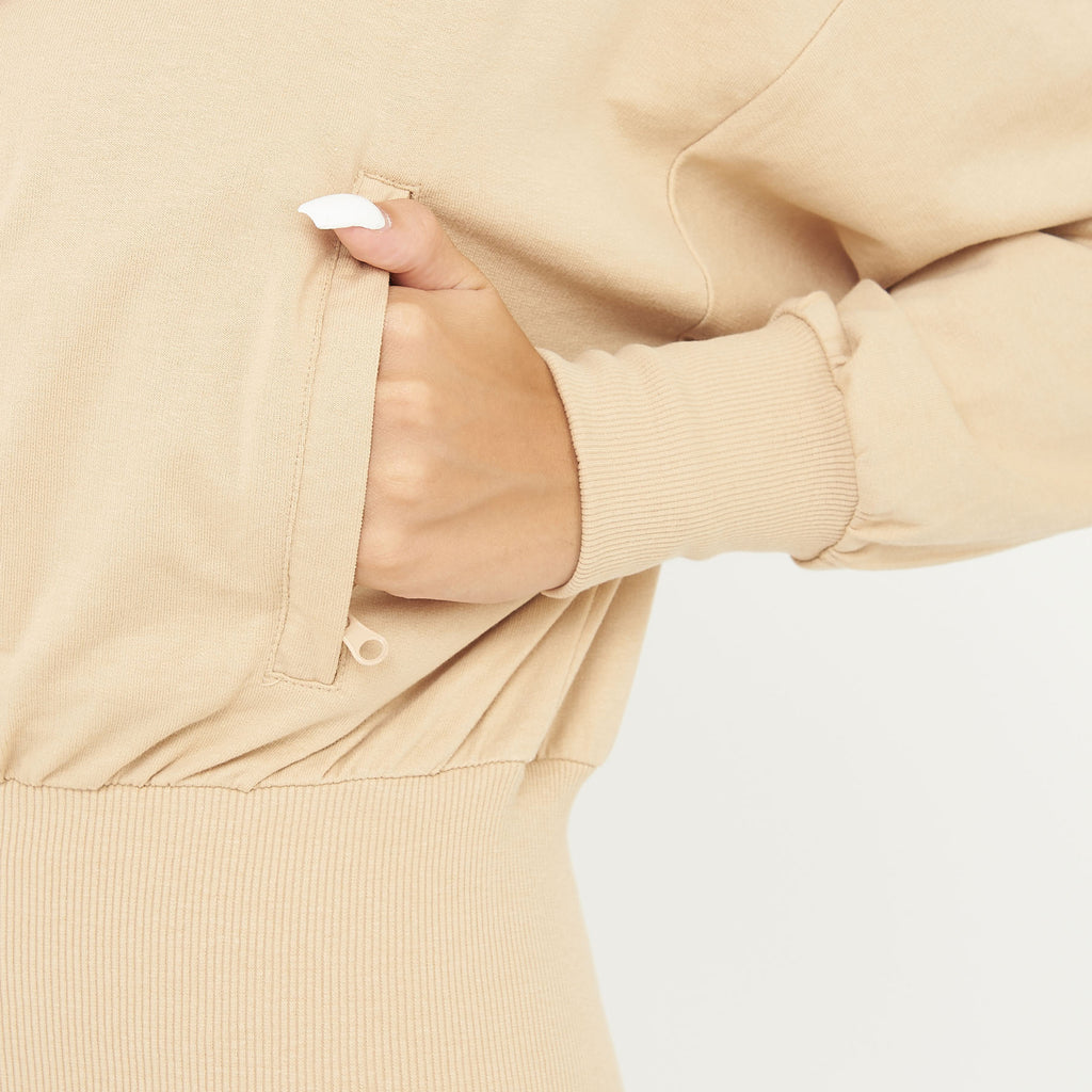 Giacca crop in cotone con zip e cappuccio Trixy