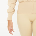 Giacca crop in cotone con zip e cappuccio Trixy