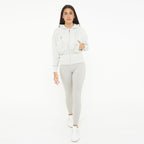 Giacca crop in cotone con zip e cappuccio Trixy