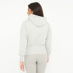 Giacca crop in cotone con zip e cappuccio Trixy