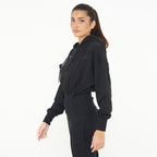 Giacca crop in cotone con zip e cappuccio Trixy