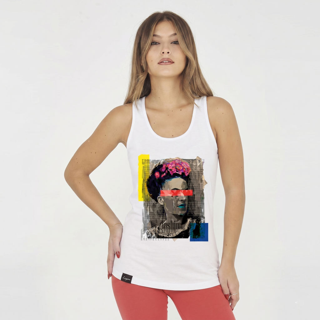 Sporttop med frontgrafik Magda