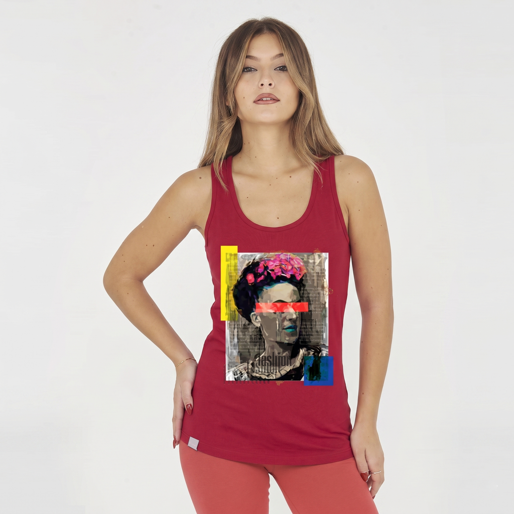 Sporttop med frontgrafik Magda