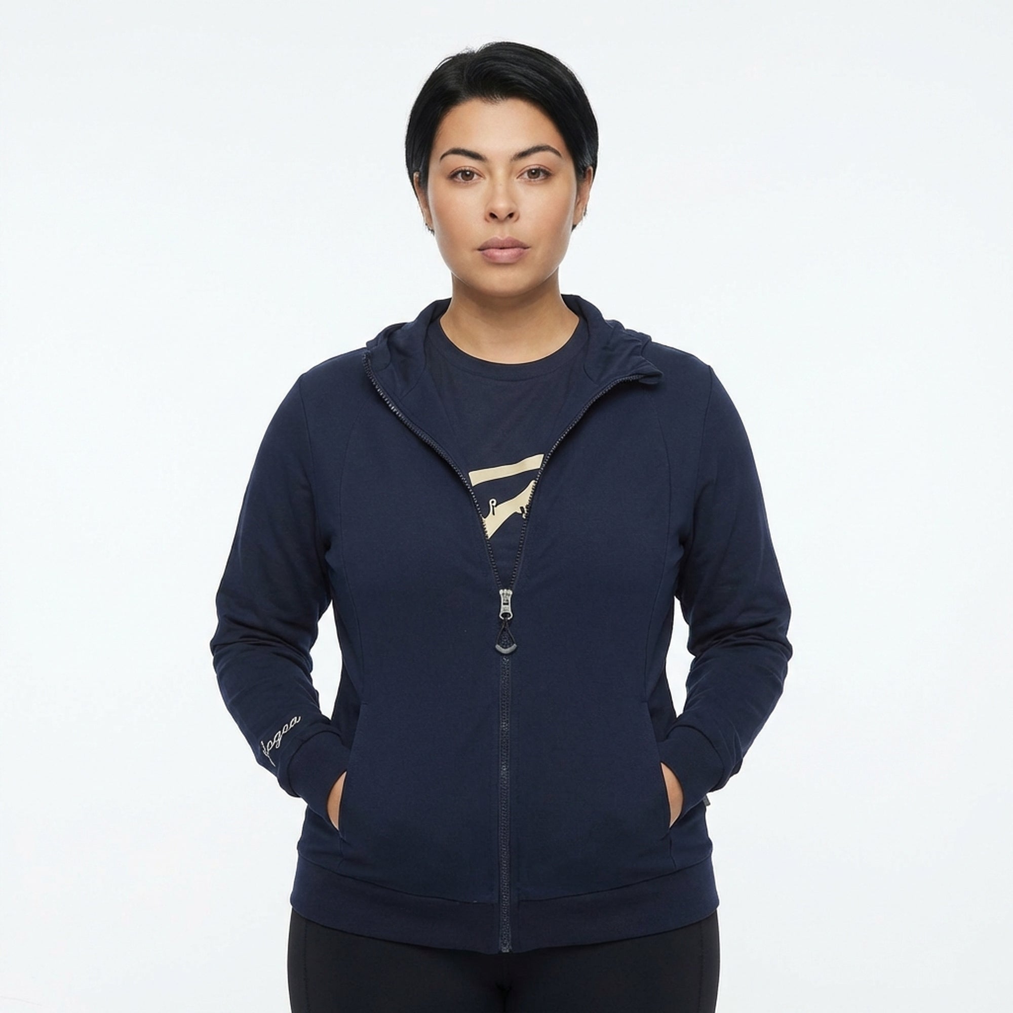 Sweat à capuche et zip Adara - oversize