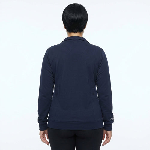 Felpa con zip e cappuccio Adara - Blu - 3XL - oversize