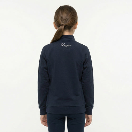 Felpa con zip in cotone Karida - Blu - XS