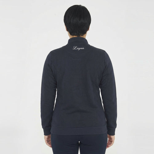 Felpa con zip in cotone Karida - Blu - 4XL - oversize