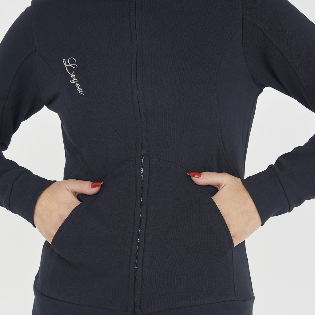 Felpa con zip in cotone Karida