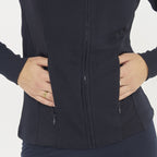 Felpa slim in cotone con zip Dafne