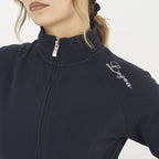 Felpa slim in cotone con zip Dafne